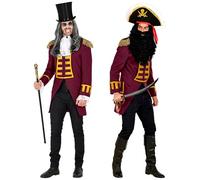 W WIDMANN MILANO Party Fashion - Costume d'homme en uniforme de garde, frac de parade pour pirates, directeurs de cirque, animateurs de spectacle et rock stars