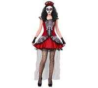 Widmann S.r.l. – Déguisement Mujer Dia De Los Muertos – robe, mitaines et coiffe – XS