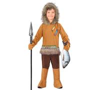 W WIDMANN MILANO Party Fashion - Costume d'Inuit pour enfants, haut à capuche, pantalon, gants et couvre-bottes pour le carnaval