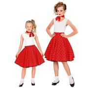 W WIDMANN MILANO Party Fashion - Costume enfant années 50, jupe avec foulard, rockabilly, rock 'n' roll, danseuse, déguisements de carnaval