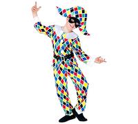 W WIDMANN MILANO Party Fashion - Costume enfant Arlequin, Clown, Farceur, Bouffon, Costumes de Carnaval
