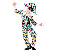 W WIDMANN MILANO Party Fashion - Costume enfant Arlequin, Clown, Farceur, Bouffon, Costumes de Carnaval