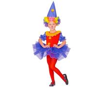 W WIDMANN MILANO Party Fashion - Costume enfant ballerine clown, costume avec tutu, chapeau, clown de cirque, pour carnaval