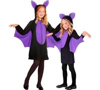 W WIDMANN MILANO Party Fashion - Costume enfant chauve-souris, robe à capuche, déguisement animal, déguisement pour Halloween, carnaval
