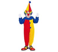 W WIDMANN MILANO Party Fashion - Costume enfant clown, salopette avec chapeau, bouffon, clown de cirque
