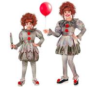 W WIDMANN MILANO Party Fashion - Costume enfant clown tueur, robe, clown d'horreur, déguisement Halloween