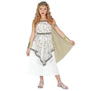 W WIDMANN MILANO Party Fashion - Déesse grecque, robe avec cape d'épaule et couronne de laurier, Romains, Carnaval, Fête à thème