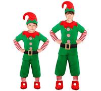 W WIDMANN MILANO Party Fashion - Costume enfant elfe, petit assistant du Père Noël, lutin, farfadet, costume de Noël
