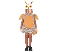 W WIDMANN MILANO Party Fashion - Costume enfant hibou, combinaison avec capuche, costume animalier pour carnaval, fête à thème