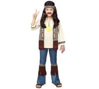 W WIDMANN MILANO Party Fashion - Costume enfant hippie, Flower Power, Peace, carnaval