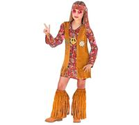 W WIDMANN MILANO Party Fashion - Costume enfant Hippie, Robe, Flower Power, Fille Fleur, Costumes de Carnaval