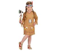 W WIDMANN MILANO Party Fashion - Costume enfant indien, robe, bandeau avec plumes, Carnaval, Fête à thème