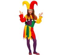 W WIDMANN MILANO Party Fashion - Costume enfant Jolly Jester, robe, bouffon, clown, déguisements de carnaval