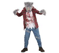 Déguisement Loup Garou Poilu Enfant - Taille: 8-10 Ans (140 Cm) Multicolore