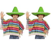 W WIDMANN MILANO Party Fashion - Costume enfant Mexicain, poncho, Carnaval, Fête à thème (Lot de 2)