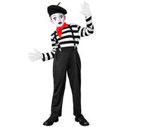 W WIDMANN MILANO Party Fashion - Costume enfant mime, tenue complète pour se déguiser à Carnaval, soirée à thème