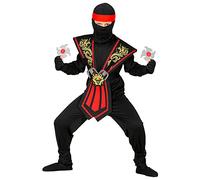 W WIDMANN MILANO Party Fashion - Costume enfant Ninja avec set d'armes, combattant japonais, guerrier