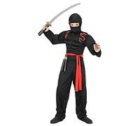 W WIDMANN MILANO Party Fashion - Costume enfant ninja musclé, guerrier japonais, combattant, déguisements de carnaval