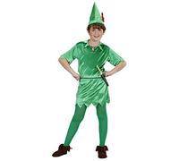 W WIDMANN MILANO Party Fashion - Costume enfant Peter, tunique avec ceinture et chapeau, déguisement de personnage de conte
