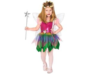 W WIDMANN MILANO Party Fashion - Costume enfant petite fée arc-en-ciel, robe, ailes, papillon, elfe, carnaval