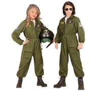 W WIDMANN MILANO Party Fashion - Costume enfant pilote d'avion de combat, combinaison, pilote, uniforme, déguisements de carnaval