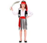 W WIDMANN MILANO Party Fashion - Costume enfant pirate, corsaire, marin, capitaine, déguisements de carnaval, Noir/Blanc