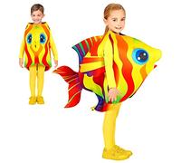 W WIDMANN MILANO Party Fashion - Costume enfant poisson tropical, combinaison, poisson clown, monde sous-marin, Jaune