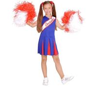 W WIDMANN MILANO Party Fashion - Costume enfant pom-pom girl, robe, manifestation sportive, uniforme scolaire, lycée