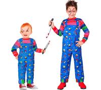 W WIDMANN MILANO Party Fashion - Costume enfant poupée d'horreur, salopette et pull, déguisement Halloween, carnaval