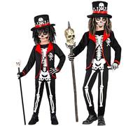 W WIDMANN MILANO Party Fashion - Costume enfant prêtre vaudou, squelette, déguisement Halloween
