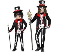 W WIDMANN MILANO Party Fashion - Costume enfant prêtre vaudou, squelette, déguisement Halloween