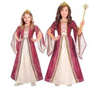 W WIDMANN MILANO Party Fashion - Costume enfant princesse médiévale, robe avec couronne, reine, costume de conte de fées