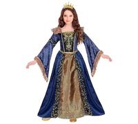 Widmann Déguisement enfant Reine médiévale robe princesse hivernale 11-13 ans (158 cm) Bleu