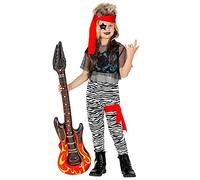 W WIDMANN MILANO Party Fashion - Costume enfant rock star, années 80, membre de groupe, rocker, déguisements de carnaval