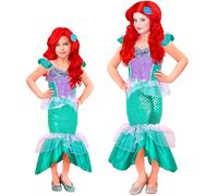 W WIDMANN MILANO Party Fashion - Costume enfant sirène, robe et pince à cheveux, monde sous-marin, costume fille