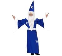 WIDMANN MILANO PARTY FASHION - Costume enfant magicien, tunique avec col, ceinture, chapeau, magicien, maître, carnaval, fête à thème