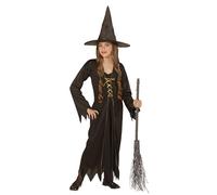 W WIDMANN MILANO Party Fashion - Costume enfant sorcière, robe, chapeau de sorcière, magicien, sorcier, déguisements de carnaval, Halloween