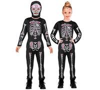 W WIDMANN MILANO Party Fashion - Costume enfant squelette scintillant, combinaison, Day of the Dead, Dia de los Muertos, Halloween