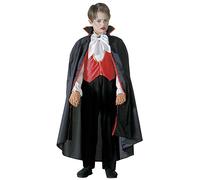 W WIDMANN MILANO Party Fashion - Costume enfant vampire, chemise avec pantalon, gilet, nœud papillon, cape, suceur de sang, Dracula, Fête à thème, Carnaval, Halloween