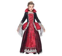 W WIDMANN MILANO Party Fashion - Costume enfant vampire, robe avec jupon et crinoline, collier, Halloween, carnaval