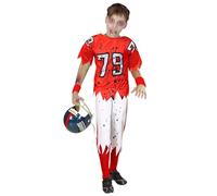 W WIDMANN MILANO Party Fashion - Costume enfant Zombie joueur de football américain, lycée, Halloween