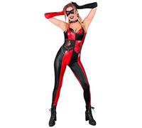 W WIDMANN MILANO Party Fashion - Costume Evil Harlequin, combinaison avec accessoires, clown d'horreur, déguisement d'Halloween