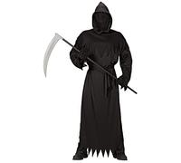W WIDMANN MILANO Party Fashion - Costume Faucheur, robe noire, Grim Reaper, Halloween
