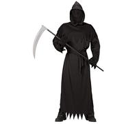 W WIDMANN MILANO Party Fashion - Costume Faucheur, robe noire, Grim Reaper, Halloween