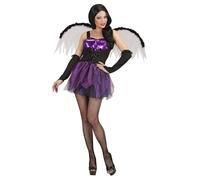 W WIDMANN MILANO Party Fashion - Costume Fée gothique, robe, ailes, gants, fée sombre, déguisement de conte de fées