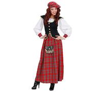 W WIDMANN MILANO Party Fashion - Costume Femme écossaise, robe et chapeau, Ecosse, déguisements de carnaval