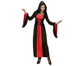 W WIDMANN MILANO Party Fashion - Costume femme gothique, robe à capuche, vampire, Halloween