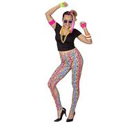 W WIDMANN MILANO Party Fashion - Costume Fille des années 80, T-shirt, leggings, chaîne, tenue des années 80, Disco Fever, carnaval