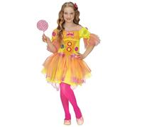 W WIDMANN MILANO Party Fashion - Costume Fluo Unique, Couleurs Vives, Jupe en Tulle légère, Motifs Multicolores, Parfait pour fêtes et carnavals, Confort Optimal, qualité Durable