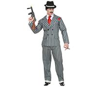 W WIDMANN MILANO Party Fashion - Costume Gangster, veste, pantalon, costume des années 20 et 30, chef de la mafia